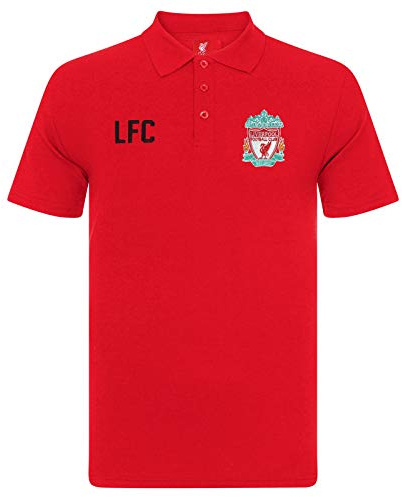 Liverpool FC Mens Polo Shirt Crest Official Football Gift