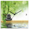 ARTLAND Wanddeko Wanduhr ohne Tickgeräusche Leinwand Quarzuhr 30x30 cm Quadratisch Zen Asiatisch Spa Steine See Yoga Asien Natur Design T5OP