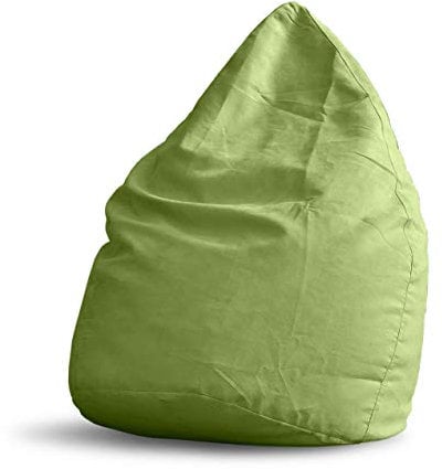 Lumaland Sitzsack Luxury 60x45cm | Microvelours Beanbag mit extra weichem & robustem Stoff | Für Erwachsene & Kinder| Ideal geeignet für Kinderzimmer | Sessel & Stuhl Bean Bag [Grün]