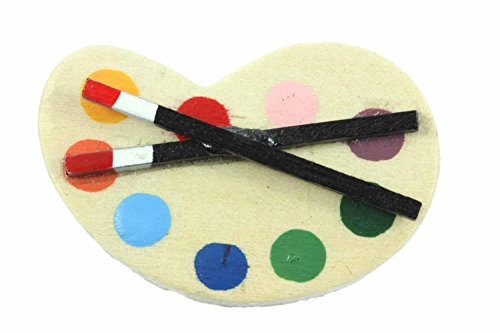 Miniblings Farben Brosche Pin Anstecker Farben Palette Maler Künstler Malerpalette - Handmade Modeschmuck I Anstecknadel Button Pins
