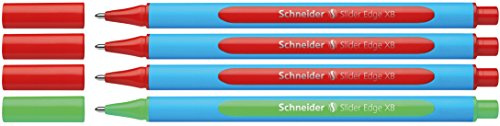 Schneider 152295 Kugelschreiber Slider Edge XB Lehrer-Korrekturset Etui, 4 Stück