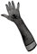 PartyXplosion® Damen Schwarze Netzhandschuhe mit Spinnen Spinnennetz Look Spinnenmuster Optik Handschuhe Armstulpen Ellenbogen lang (12081)