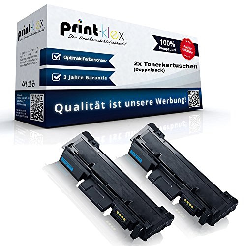2X Print-Klex Tonerkartuschen kompatibel für Xerox WorkCentre 3215 WorkCentre 3225 WorkCentre 3225 DNI 106R02777 Doppelpack Schwarz Black - Office Serie