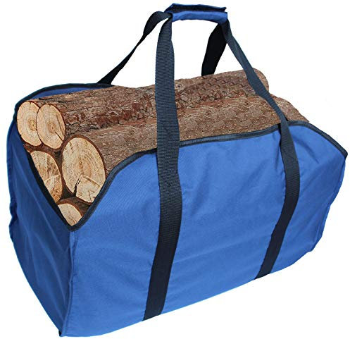 YELAIYEHAO Premium Firewood Log Carrier & Tote Bag - Extra Large Durable - Best for Fireplaces - Wood Stoves - Firewood - Logs - Camping - Beaches - Landscaping (Navy)