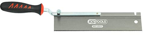 Scie à Dos Reversible Travaux de Finition 250mm, 2 Angles de Coupe 13Tpi, Poignée Bi-Matière