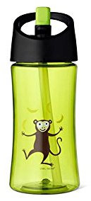 Lustige Kinder Trinkflasche mit Tragegriff und man kann aufrecht trinken 0,35 L Farbe Lime