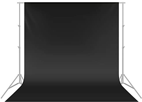 Neewer 9 x 13 feet / 2.8 x 4 metres photography background photo video studio backdrop polyester backdrop, backdrop stand not included (black)