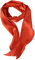 DAMILY Langes Halstuch Pure Skinny Schal Krawatte für 50er Jahre Kostüm Party Schwarz Seidenschal Gürtel (Orange)