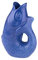 Gift Company Vase Monsieur Carafon S, vase décoratif en forme de poisson, faïence, Azur