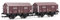 Electrotren E19036 R.N., Covered Wagon PX with High Sides, Dark Red Livery, Grupo Ebro, ep. III Rolling Stock