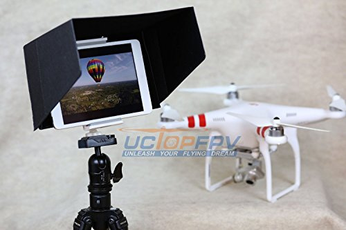 7 Inch Tablet Sun Hood Sun Shade Black with Tripod Mount Compatible for All Version iPad Mini for DJI Phantom 4 3 Professional Advanced DJI Inspire 1 DJI Phantom 2 Vision+ FC40 Transmitter Mount