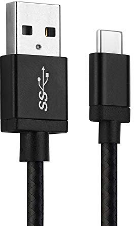 CELLONIC Cavo USB 3.1 Gen 1 compatibile con Samsung Galaxy Tab S3 S4 S5e S6 / TabPro S/Galaxy Book A 10.5 10.6 12.6 ricarica 3A cavetto dati per tablet con porta USB C Type C 1m in Nylon nero
