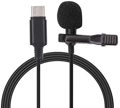 Ansteckmikrofon, DSLR-Kamera Omnidirektionaler Kondensator Mini-Clip auf Mikrofon Typ-C-Audio-Schnittstelle Lavalier-Mikrofon für Mobiltelefone