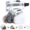 Respiratore maschera riutilizzabile mezza faccia copertura Gas Mask with Safety Glasses, Paint Face Cover Face Shield with Filters for Painting, Organic Vapor, Welding, Polishing, Woodworking and
