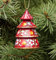 Weihnachtsglocke Dekoration - Tannenbaum aus Holz 6,5 cm Schöner Christbaumschmuck handgefertigt - Ukrainisches Hochwertiges Kunsthandwerk