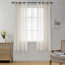 CUCRAF Transparente Gardinen Mit Ösen für Wohnzimmer & Schlafzimmer, H175 x B140cm 2er Set Transluzente Vorhänge Leinen, Unifarbene Pflegeleichte und Knitterfreie in Leinenoptik