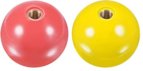 sourcing map Joystick Kopfwippe Kugeloberer Griff Arcade Spiel Ersatz Rosa/Gelb