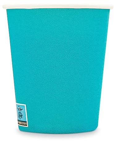Wellsamed WELLSACUP 1000 Stück Pappbecher 180 ml Hellblau, geeignet für Heiß- und Kaltgetränke, Coffee to Go, Business, Veranstaltungen, Party