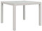 Gecheer Gartentisch Terrassentisch Balkontisch Esstisch Gartenmöbel Tisch Gehärtetes Glas Poly Rattan Weiß 90x90x75 cm