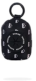 DUKIER - Distributeur de sacs pour excréments de chien, porte-sacs en tissu, accessoire pour animaux, avec mousqueton, design DUKIER