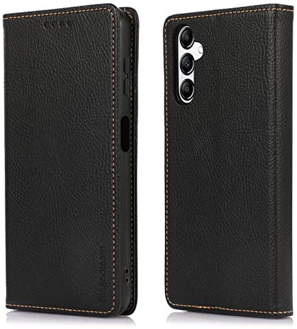binandteam Etui Coque pour Samsung Galaxy A14 4G,Protection Etui Housse Premium en Cuir PU,Fermeture Magnétique,Housse Etui Portefeuille Cuir Multifonction pour Samsung Galaxy A14 4G- Noir