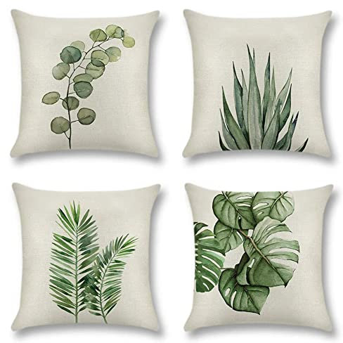 JOTOM Dekorative Kissenbezug Kissenhülle Frühling Sommer Herbst Winter für Fall Sofa Dekokissen Sofakissen Bezug Auto Home Bed Büro Cafe Garten Outdoor 40 x 40 cm 4er Set