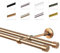 Bastone Per Tende 120 cm, Doppio, Rame, Montato A Parete