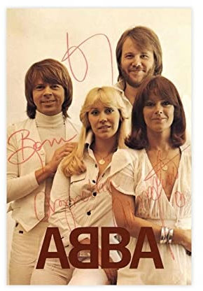 MURABE Band ABBA Leinwand-Poster, Wandkunst, Dekordruck, Bild, Gemälde für Wohnzimmer, Schlafzimmer, Dekoration, ungerahmt, 50 x 75 cm