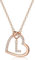 LIHELEI Damen Halskette Herz Buchstabe S925 Roségold Kette Damen Personalisiere Kette, Geburtstags und Weihnachten Geschenk Für Frauen Mädchen Mama Freundin - L(Roségold)