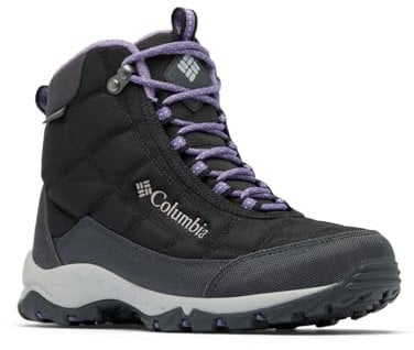 Columbia Firecamp Boot, Stivali da neve Donna, Black/Plum Purple 2024 , 39 EU