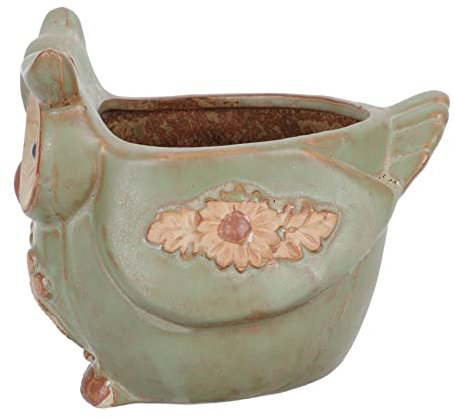 ABOOFAN Sukkulenten Blumentopf Eulenform aus Keramik Kleiner Pflanztopf Porzellan Cartoon Design 1 Stück Blumentopf für Kleine Pflanzen Dekoration für Zuhause Garten Balkon Terrasse