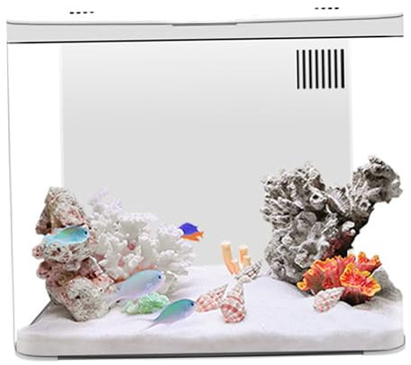 Starter Kit Per Acquario Piccolo Da 1,3 Galloni Con Filtro a 3 Strati E Luce Led,Acquario Da Tavolo Con Sistema Autopulente Decorazioni Per La Casa Kit Di Avvio Per Acquario Betta Accessori Per