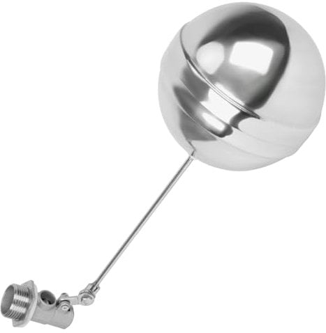 awliye Valvola a galleggiante in acciaio inox G 1 DN25, valvola a sfera galleggiante 32 mm, filettatura esterna, corpo valvola a galleggiante per serbatoio dell'acqua, torre dell'acqua, valvola di