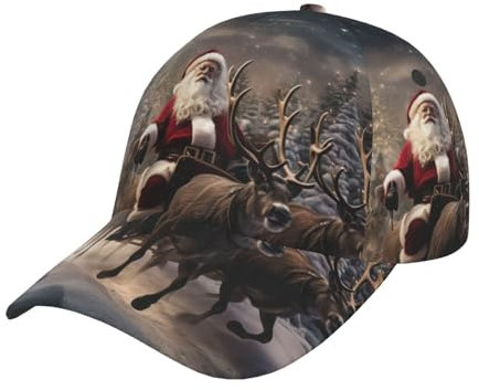 Merry Christmas Unisex Golf Cap - Verstellbar und Atmungsaktiv - für tägliche und Outdoor-Aktivitäten, Frohe Weihnachten1, Einheitsgröße