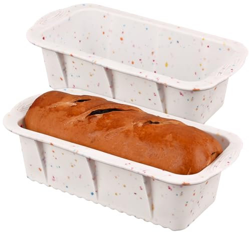 Sakolla Moldes de silicona para pan, molde de silicona para hornear para hacer pastel de carne, pan de plátano, brownies y quiche (juego de 2)