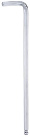sourcing map Ball End Hex Key Wrench 5mm L-Shape Extra Long Arm Hexagon Metric Wrenches Chrome Vanadium Steel Repairing Tool for Home Repair, Silver Tone