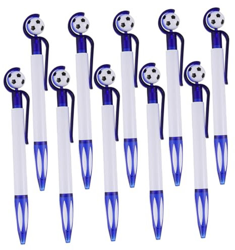 AUTSUPPL 10pezzi Penne Sfera Colorate Tema Calcio Penne Per Ufficio e Scuola Con Design Divertente Per Regali Di Compleanno e Feste Di Calcio Gadget Per Studenti