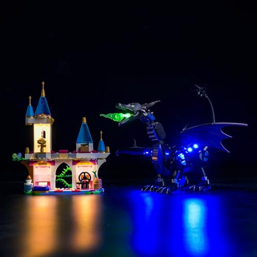 Licht-Kit Set für Lego Maleficent’s Dragon Form 43240 (Kein Lego), Dekorationsbeleuchtungsset für Lego Disney Princess Malefiz als Drache Kreative Spielzeug