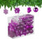 Relaxdays Weihnachtskugeln 100er Set, glitzernd, matt & glänzend, Baumschmuck, Kunststoff, 10 versch. Designs, pink