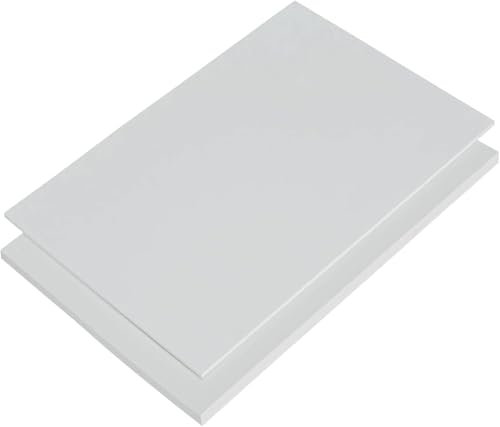 ABS Platte Kunststoff Platten SCHWARZ ODER WEIß | VIELE verschiedene FORMATE in Stärken 1-10mm TOP Qualität (5mm Weiß, 100 x 49cm)