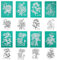 8 Stück Stempelset Kraeoke Holzstempel Natürliche Pflanze Stempel Blumen Basteln Stamp für DIY Scrapbooking, Tagebuch, Umschlag, Fotoalben (Stil 1)