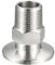 KF16 KF25 1/8'' 1/4'' 3/8'' 1/2 3/4'' 1'' BSP Male Adapter Vacuum Fitting SS304 Stainless Steel(KF-25,1/2)