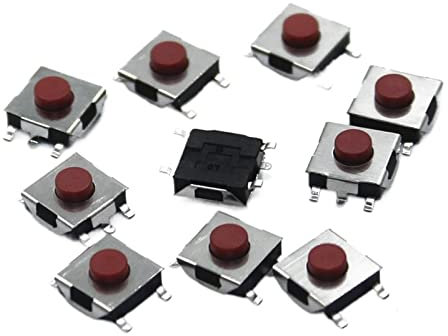 1000 STÜCKE Flache Rote SMD 5Pin 6x6 Takt Druckschalter 6 * 6 * 3,1 MM Mikroschalter 6x6x3,1mm