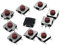 1000 STÜCKE Flache Rote SMD 5Pin 6x6 Takt Druckschalter 6 * 6 * 3,1 MM Mikroschalter 6x6x3,1mm