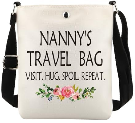 KUIYAI Nanny-Geschenk, Muttertagsgeschenk für Oma, Crossbody-Tasche, Großmutter-Geschenk, Nanny-Geburtstagsgeschenk, beste Nanny aller Zeiten, Nanny Travel Bagxk, modisch