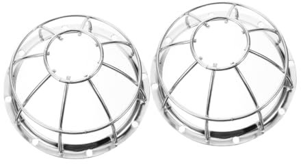 JECOMPRIS 2 Stück Rauchmelder Schutzabdeckung Aus Eisendraht Explosionsgeschütztes Netz Mit Diebstahlsicherung Sensor Kollisionsschutz 106-132mm Langlebig Für Zuhause