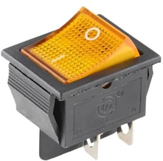 Interruptor basculante de 4 y 6 Pines DPST de Encendido y Apagado, Interruptor de Palanca Iluminado, 16 A, 250 V CA, 25 x 31 mm(Yellow 4PIN,20PCS)