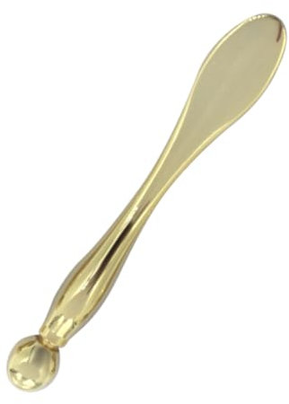 Anneome Spatule Massage Alliage De Zinc Pour Yeux Et Visage Masseur Contour Des Yeux Portable Métal Doré Absorption Crème Poches