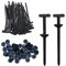 Cable Tie Buckle, 30Pcs Nylon Universal Cable Tie Buckle, Small Cable Ties for Car Daily Repair, Body Fixing, Wire and Cable Management, 9 * 2cm Button Head Zip Ties