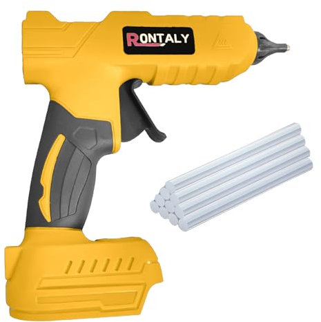 100W Cordless Hot Melt Glue Gun Set with 10pcs 11mm Glue Sticks |Compatible with DeWalt 18-21V Batteries | Lightweight Design for Effortless DIY, Arts & Crafts & Home Repairs (Battery Not Included)